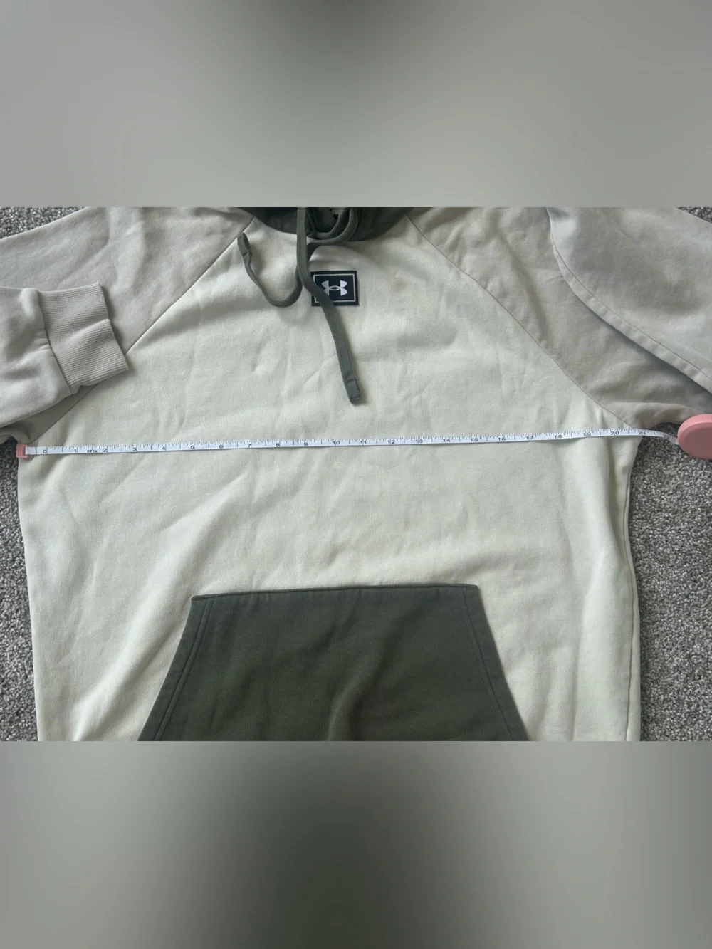 Under Armour Men’s Two-Tone Olive & Cream Crewneck Hoodie